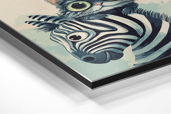 Quirky Cat and Zebra