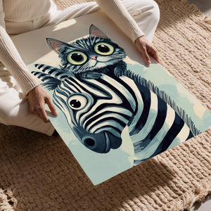 Quirky Cat and Zebra