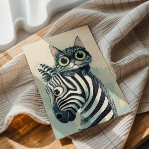 Quirky Cat and Zebra