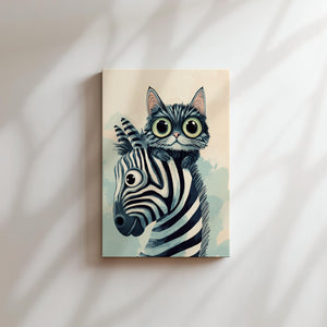 Quirky Cat and Zebra