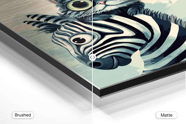 Quirky Cat and Zebra