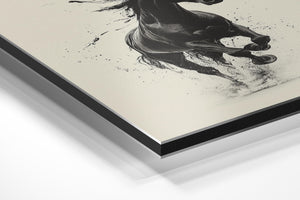 Galloping Black Horse