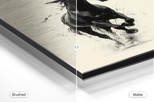 Galloping Black Horse