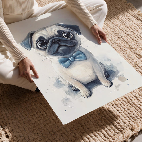 Dapper Pug with Bowtie