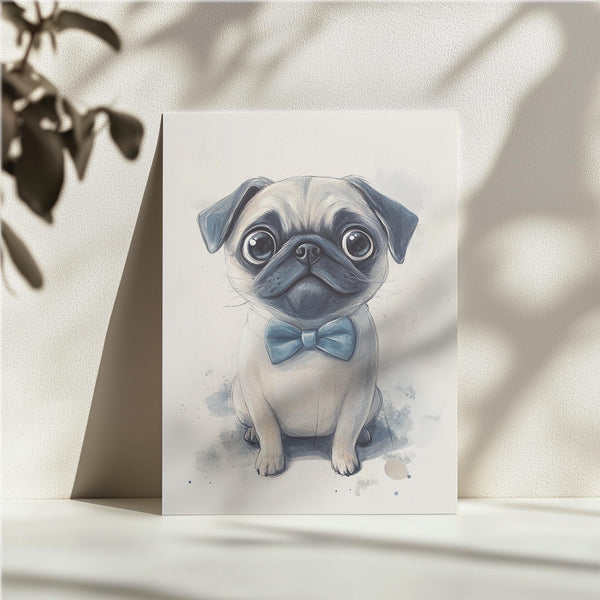 Dapper Pug with Bowtie