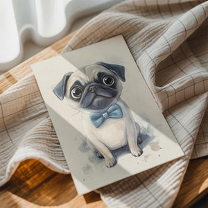Dapper Pug with Bowtie