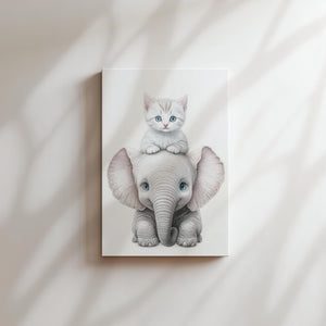 Kitten on Elephant