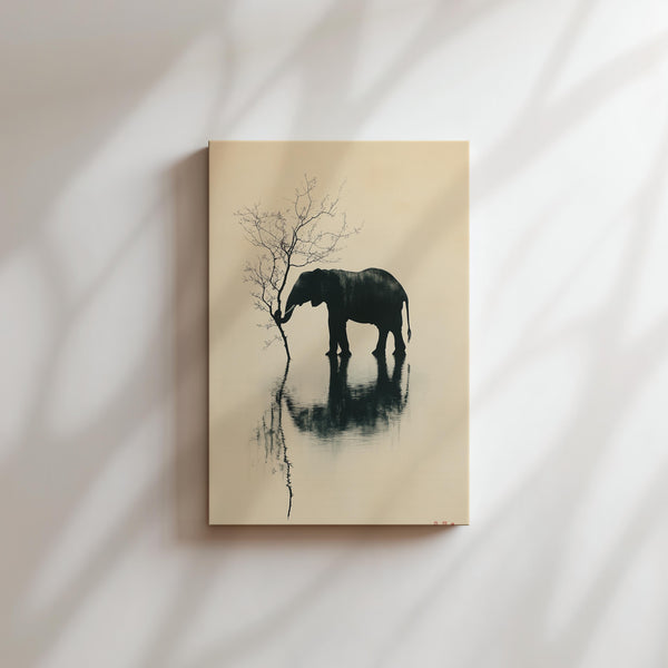 Elephant Water Reflection