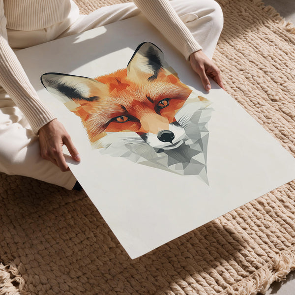 Geometric Fox Head