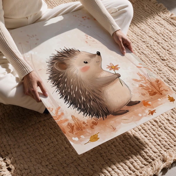 Hedgehog with Flower