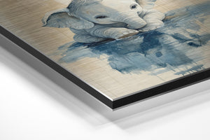 Baby Elephant Water Reflection