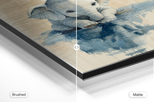 Baby Elephant Water Reflection