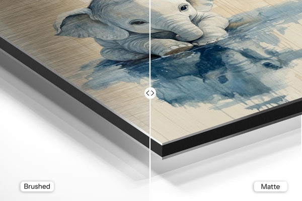 Baby Elephant Water Reflection