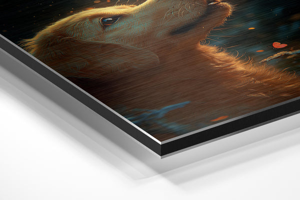 Golden Retriever and Butterfly