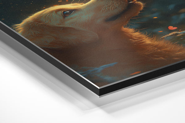 Golden Retriever and Butterfly