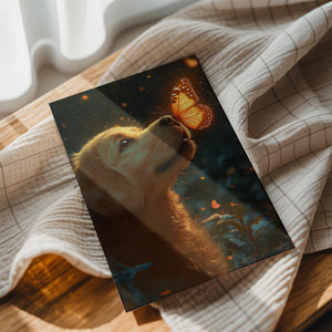 Golden Retriever and Butterfly