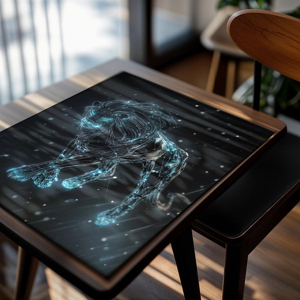 Digital Wireframe Lion