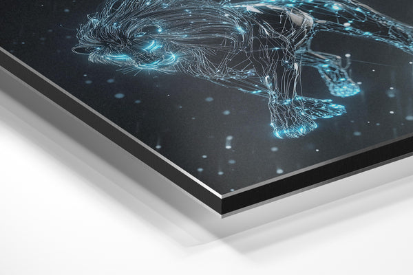 Digital Wireframe Lion