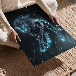 Digital Wireframe Lion