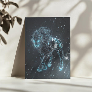 Digital Wireframe Lion