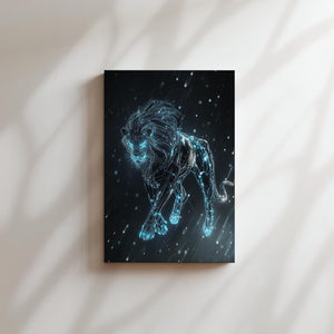 Digital Wireframe Lion