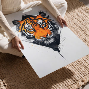 Geometric Tiger Portrait