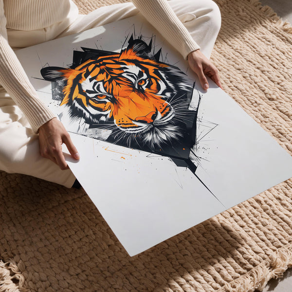 Geometric Tiger Portrait