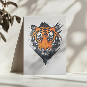 Geometric Tiger Portrait