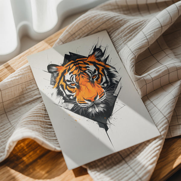 Geometric Tiger Portrait