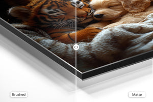 Sleeping Tiger and Puppy