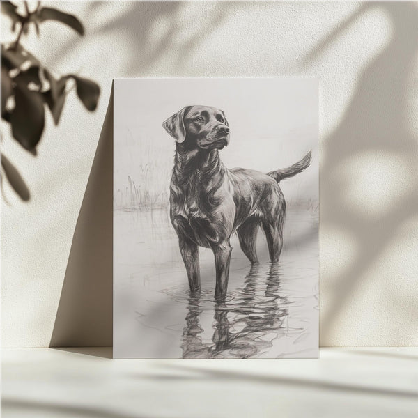 Black Labrador Sketch