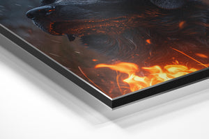 Black Labrador in Rain