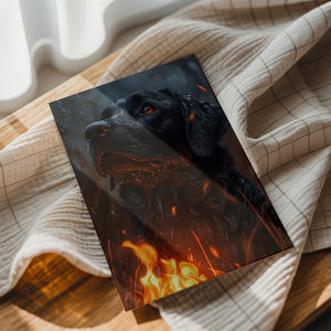 Black Labrador in Rain