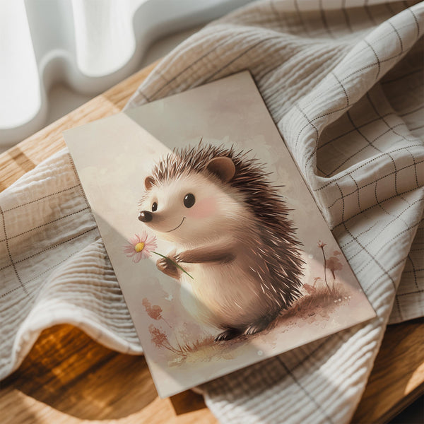 Hedgehog with Flower