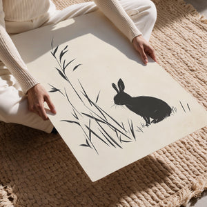 Minimalist Rabbit Silhouette