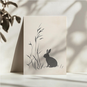 Minimalist Rabbit Silhouette