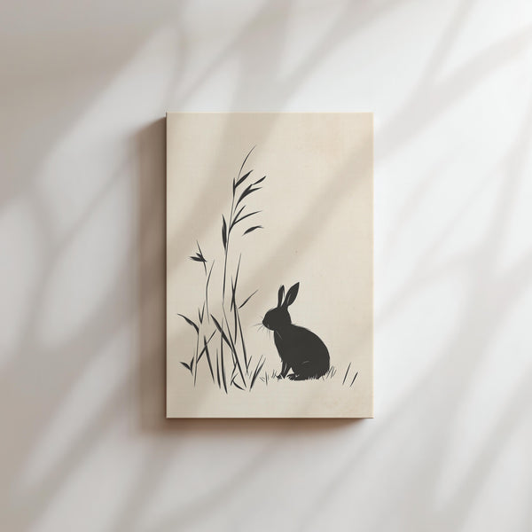 Minimalist Rabbit Silhouette
