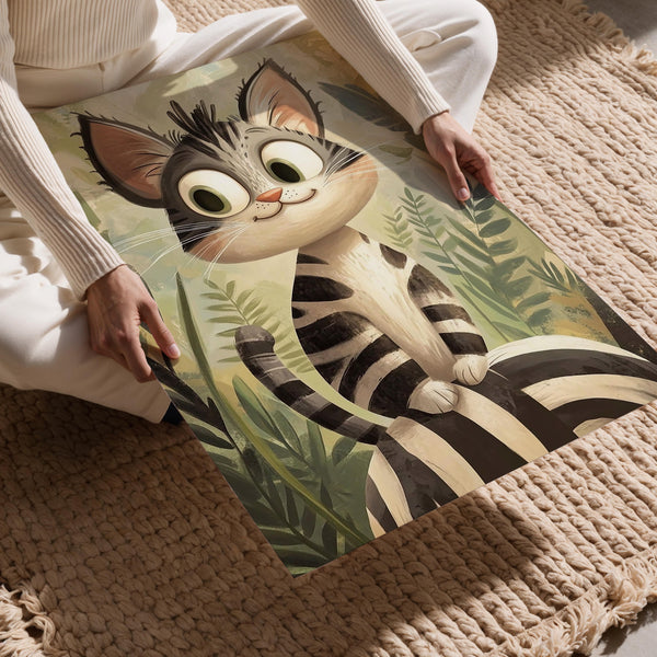 Whimsical Striped Kitten