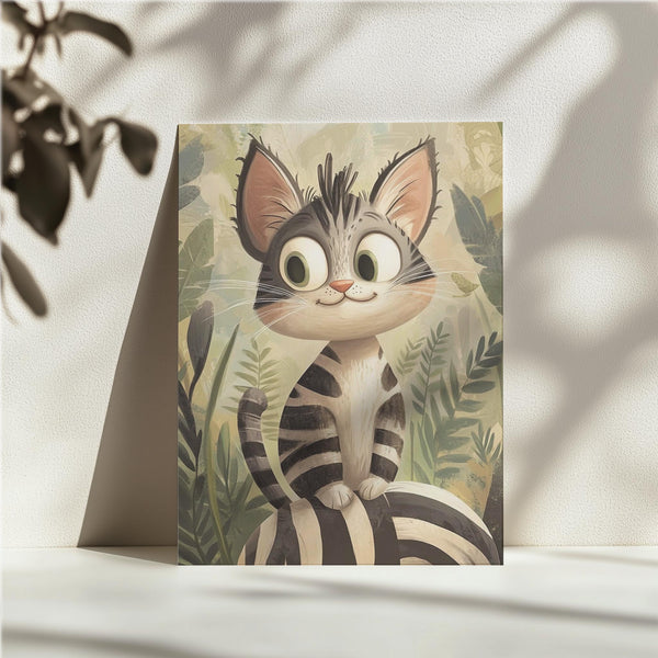Whimsical Striped Kitten