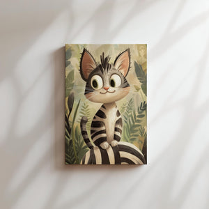 Whimsical Striped Kitten