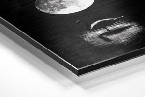 Moonlit Swan Silhouette