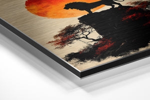 Lion Silhouette at Sunset