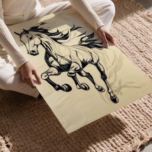 Abstract Galloping Horse