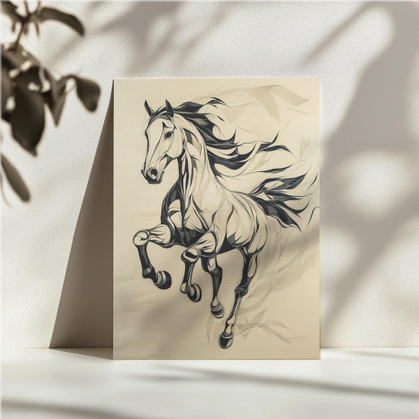 Abstract Galloping Horse