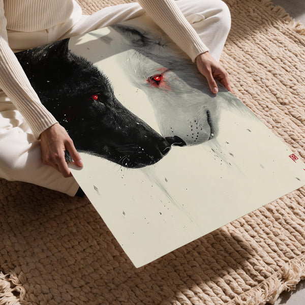 Black and White Wolves