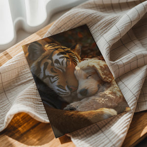 Tiger and Dog Cuddle