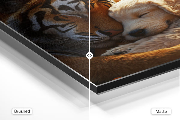 Tiger and Dog Cuddle