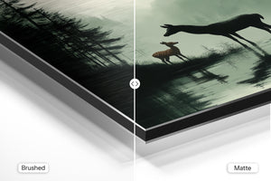 Deer in Misty Forest