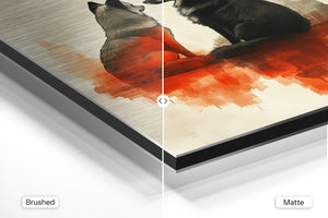 Foxes Facing Each Other