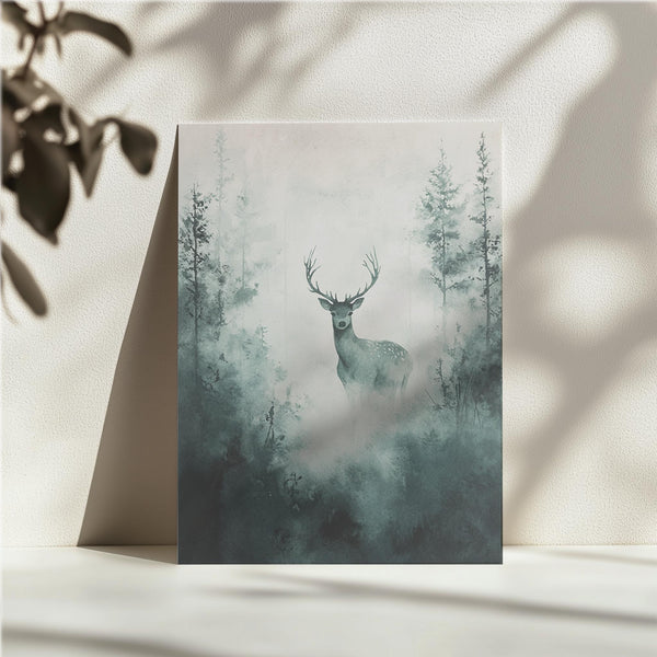 Deer in Misty Glade